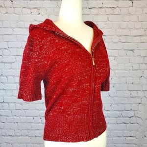 Harley Davidson Red Zip Up Hooded Sweatshirt sz. L